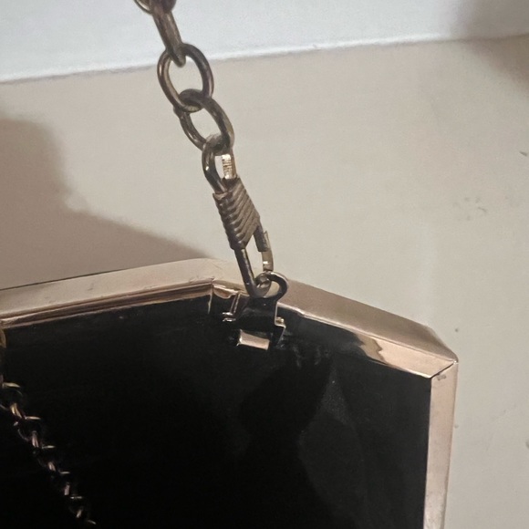 NEW. Blk leather gold studded clutch of crossbody! - Picture 11 of 12